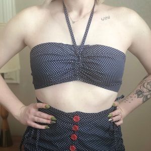Vintage style two piece playsuit/bathing suit
